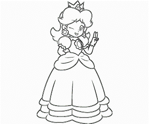 12 Princess Daisy Coloring Page