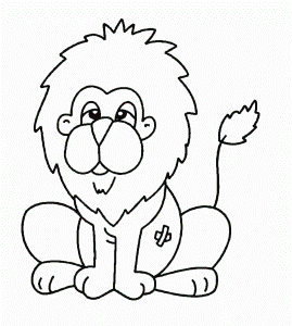 Coloring Page Of Animals Lion - Kids Colouring Pages