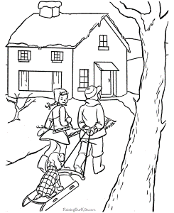 Kids coloring pages - Houses