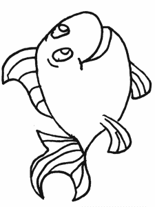 Simple Fish Coloring Sheet Images & Pictures - Becuo