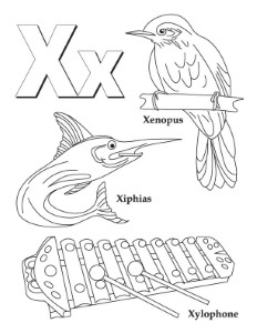 My A to Z Coloring Book Letter X coloring page | Download Free My