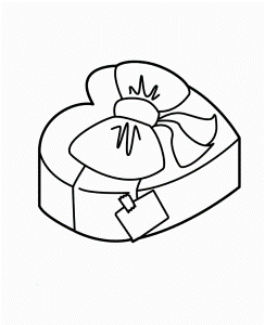 Valentine Chocolate Heart Boxes Coloring Pages - Valentines