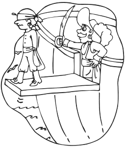 Pirate Coloring Page | Walking The Plank