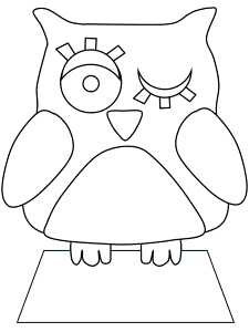 Valintines Owls Colouring Pages