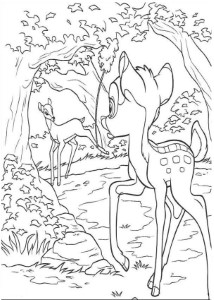 Bambi Meet another Bambi Coloring Page : New Coloring Pages