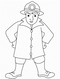 Picture Firefighter Coloring To Print - Fireman Coloring Pages