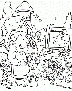 Coloring Pages Of A Flower Garden